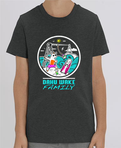 T-shirt wakeboard enfant dahu dansant logo blanc