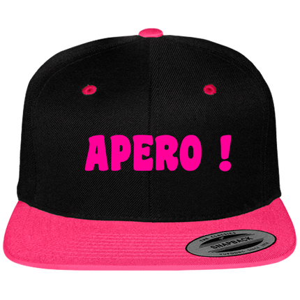 Casquette plate : APERO ! rose