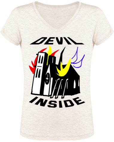 T-shirt Notre-Dame Paris message Devil inside