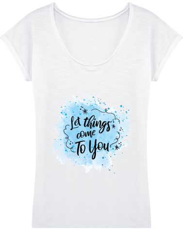 T-shirt femme col V
