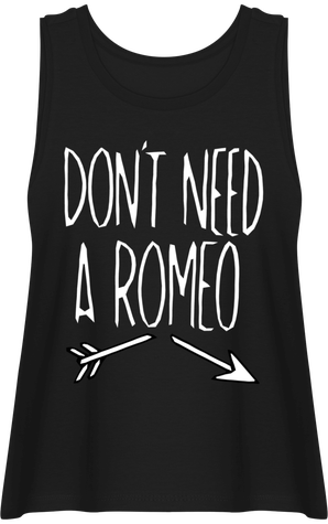 Débardeur message Saint-Valentin féministe no need Romeo