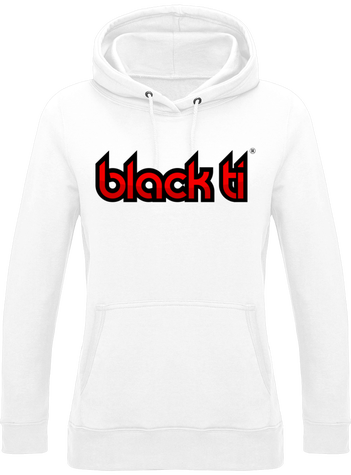 Sweat Capuche Blanc femme bt rouge