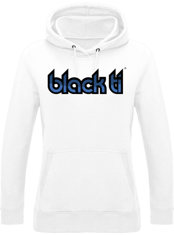 Sweat Capuche Blanc femme bt bleu