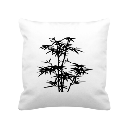 COUSSIN SATINÉ BAMBOU NOIR 40X40