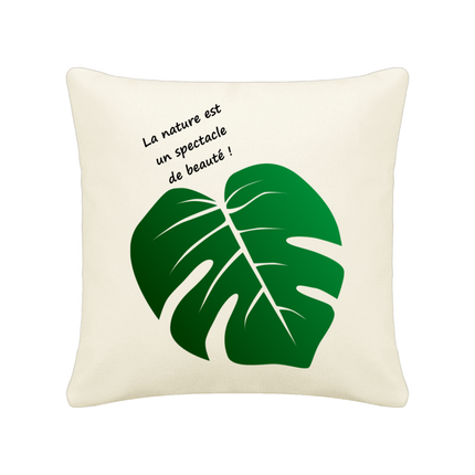 COUSSIN TOUCHER LIN FEUILLE 40X40