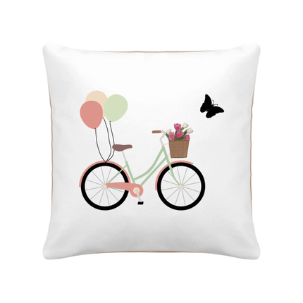 COUSSIN BICOLORE VÉLO 40X40