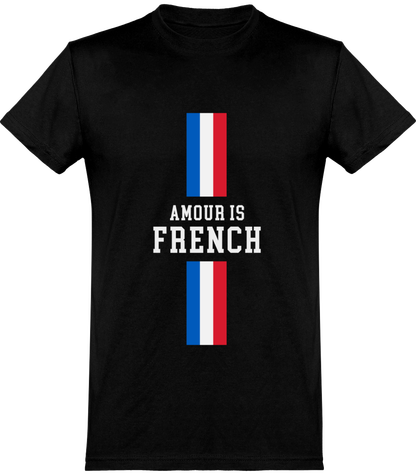 T shirt logo Broderie Amour is French Bleu Blanc Rouge