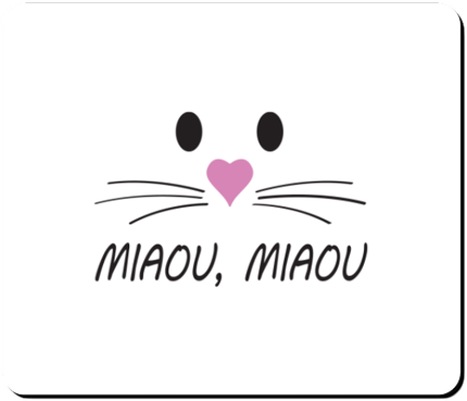 Tapis de souris logo tête de chat