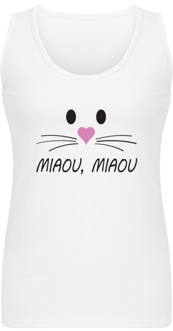 Débardeur coton théme chat