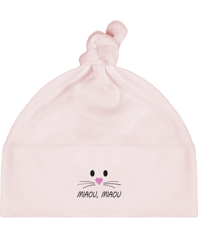 Bonnet de naissance théme chat