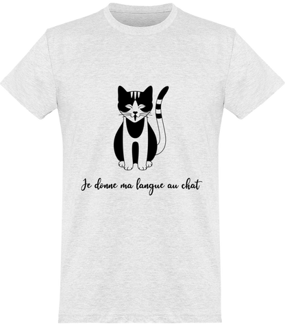 T-shirt homme Je donne ma langue au chat