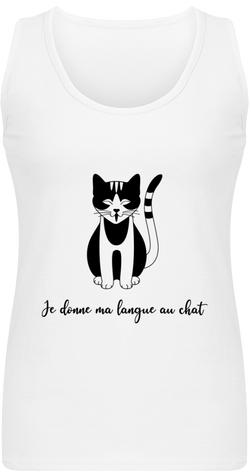 Débardeur femme Je donne ma langue au chat