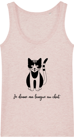 Débardeur femme Je donne ma langue au chat