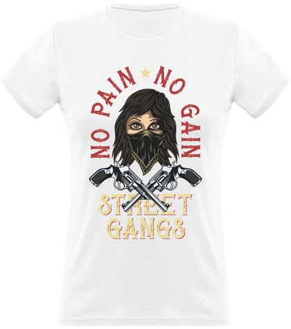 T-shirt col rond pour femme STREET GANG
