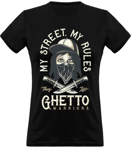 T-shirt col rond pour femme GHETTO