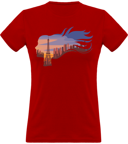 T-shirt col rond pour femme LOVE PARIS