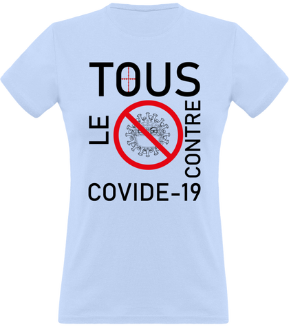 T-shirt col rond pour femme COVID-19