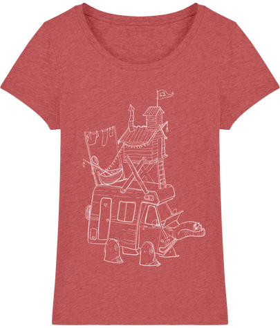 T shirt camping car tortue femme 