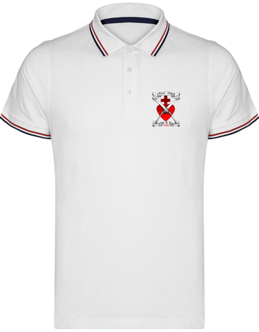 Polo manches tricolores