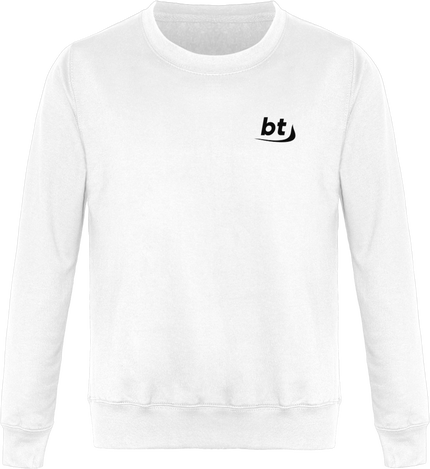 Sweat à col rond unisexe BT blanc