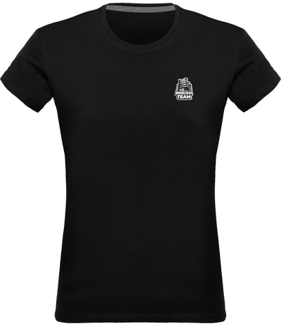 T-shirt noir pour femme avec logo bzhteam