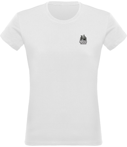 T-shirt blanc pour femme avec logo bzhteam