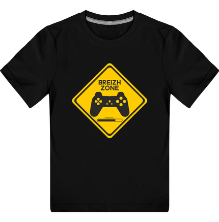 T-shirt noir pour enfant Breizh Zone