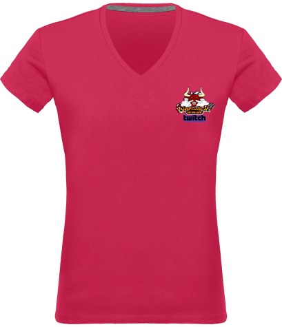 t-shirt col en v pour femme