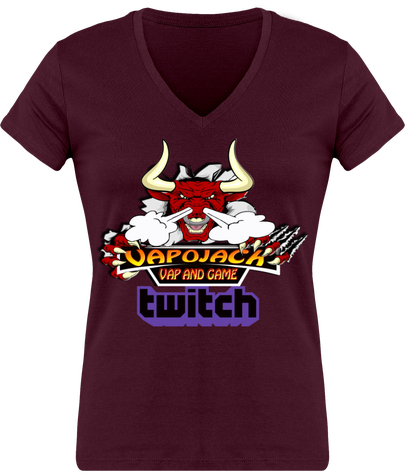 t-shirt col en v pour femme