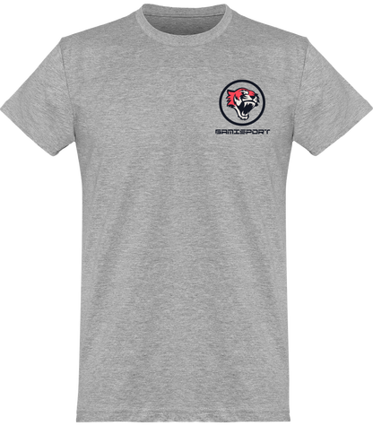 tee-shirt logo gamisport noir et rouge