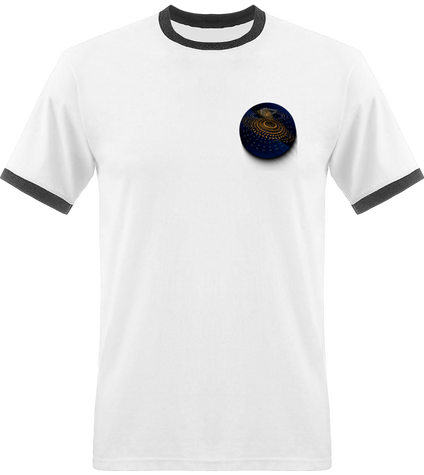 T-shirt Homme Bords Contrastés Design 1 par Cartsandra B