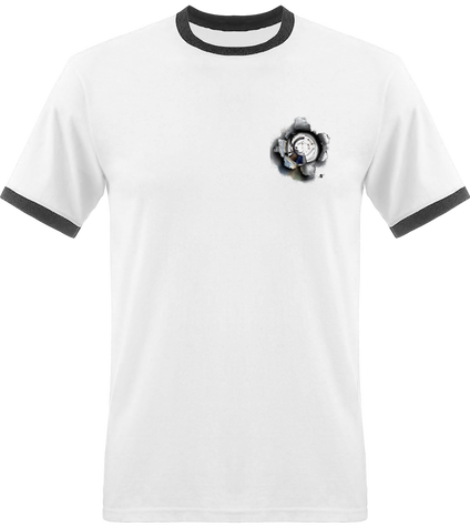 T-shirt Homme Bords Contrastés Design 4 par Cartsandra B