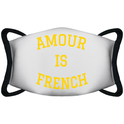 Masque de protection, logo AMOUR IS FRENCH Made in France 12,.9€ TTC