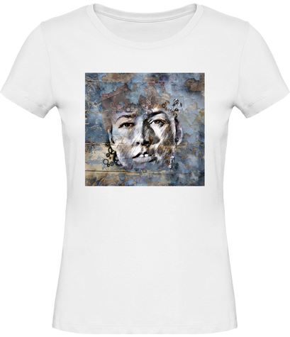 T-shirt Bio femme en single Jersey 100 % coton bio peigné ring-spun Visage 7 par Cartsandra B