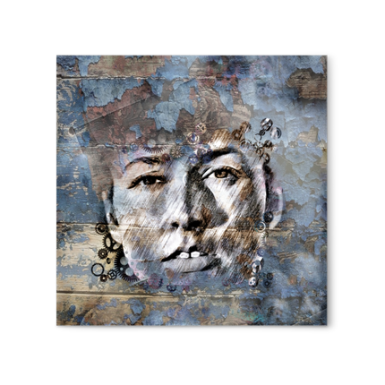 Tableau de décoration carré. Dimension 60*60 cm. Visage 7 par Carsandra B