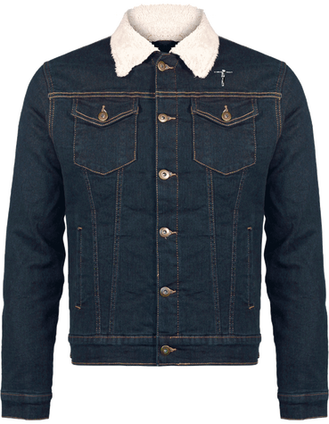 veste en jean sherpa crucified pedro
