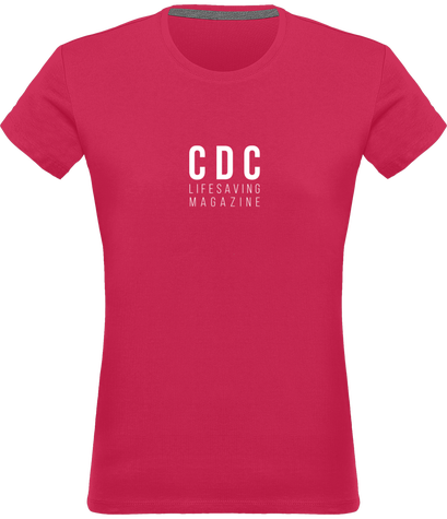 Tee-shirt femme classique couleur, logo blanc 