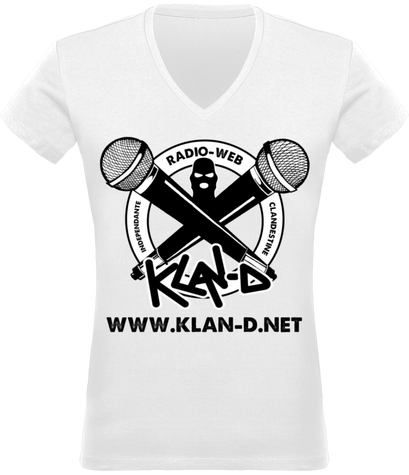 T-Shirt Col V Femme OLD Logo