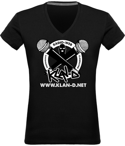 T-Shirt Col V Femme OLD Logo DARK