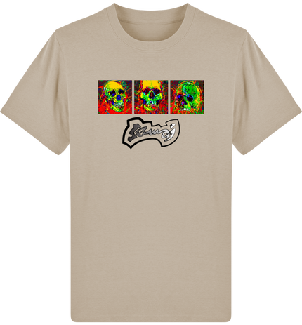 TS HOMME MC COL R ⎢ 3 SKULLS ⎢ BW