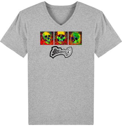TS HOMME MC COL V ⎢ 3 SKULLS ⎢ BW