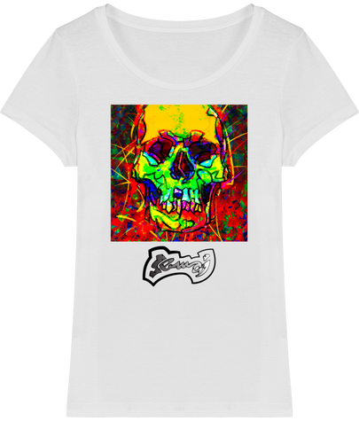 TS FEMME MC COL R ⎢ SKULL 02 ⎢ BW