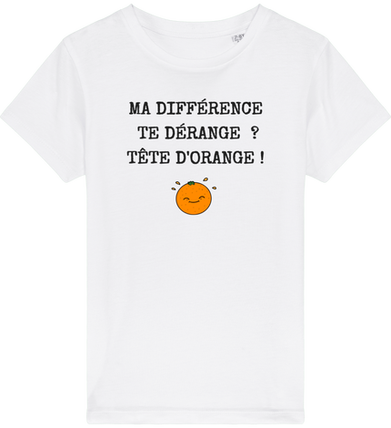 T-shirt - Ma différence te dérange tête d'orange - Enfant