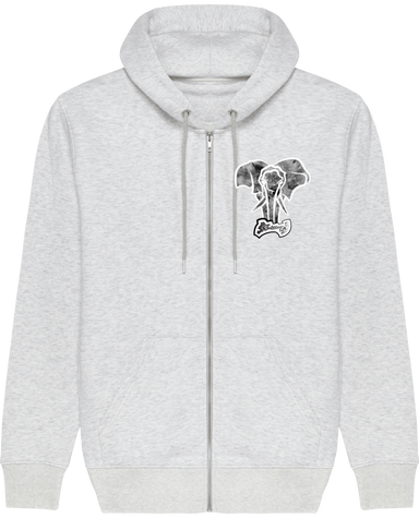 HOODIE HOMME ZIPPE ⎢ ELEPHANT 02 ⎢ BW