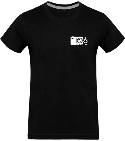 Tee-shirt homme logo blanc 10.6Media sur le coeur