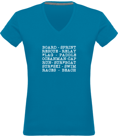 Tee-shirt femme original et logo blanc sur la manche