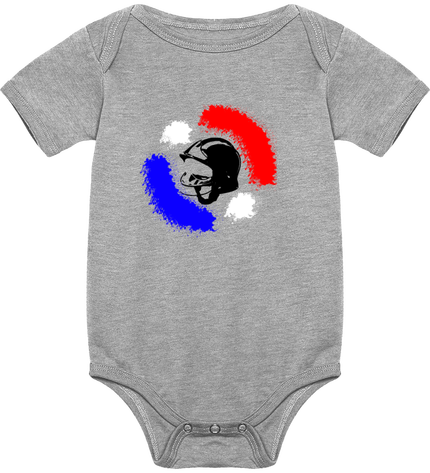 body enfant avec logo casque patriotique
