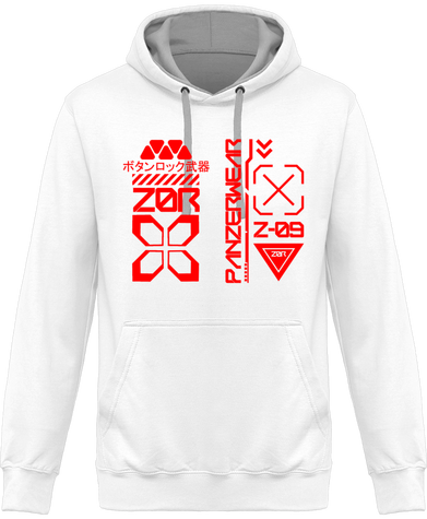 Z0R PanzerWear Spine Hoodie WhiteOut