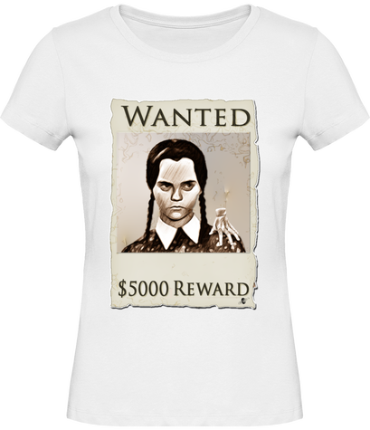 T-shirt Bio femme en single Jersey 100 % coton bio peigné ring-spun Wanted : Mercredi et la Chose, r