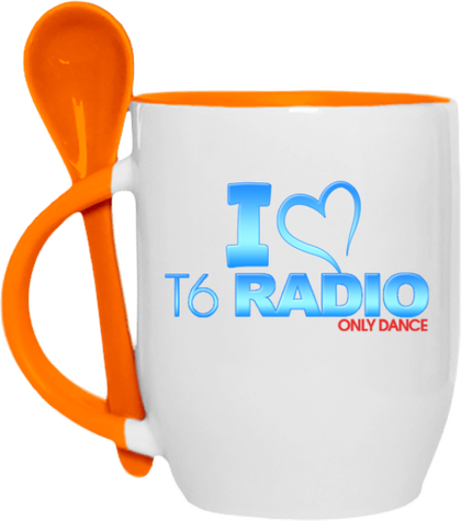 Tasse et cuillère I love T6 radio